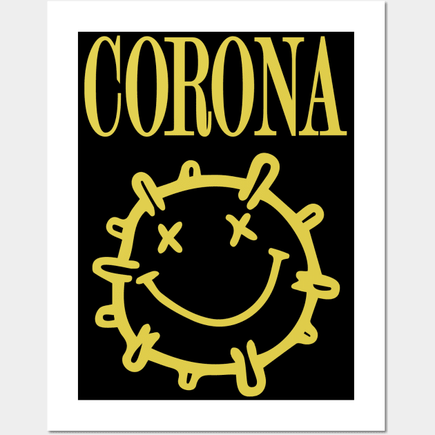 Corona Cartoon Wall Art by Alema Art